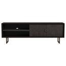 Marsden - 2 Door Mango Wood TV Stand - Charcoal Black