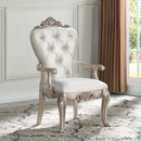Gorsedd - Arm Chair (Set of 2) - Cream Fabric & Golden Ivory