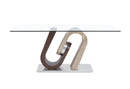 D4126N - 7 Piece Dining Room Set (Dining Table And 6 Dining Chairs) - Light Brown / Oak / Silver