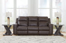 Lavenhorne - Rec Sofa W/Drop Down Table - Granite