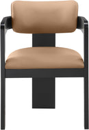 Sacha - Vegan Leather Upholstered Dining Chair With Black Base (Set of 2)