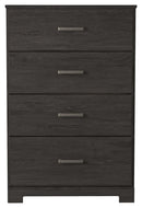 Belachime - Four Drawer Chest - Charcoal