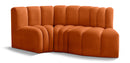 Arc - Velvet 3 Piece Modular L-Shaped Sofa
