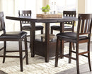 Haddigan - Rectangular Dining Room Counter Extension Table - Dark Brown