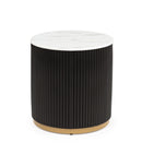 Kara - End Table - Black / White