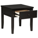 Concord - 1-Drawer Square End Table - Distressed Java