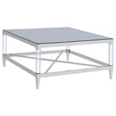 Lindley - Square Tempered Mirror Acrylic Table
