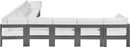 Nizuc - Outdoor Patio 9 Piece Modular Sectional With Gray Frame