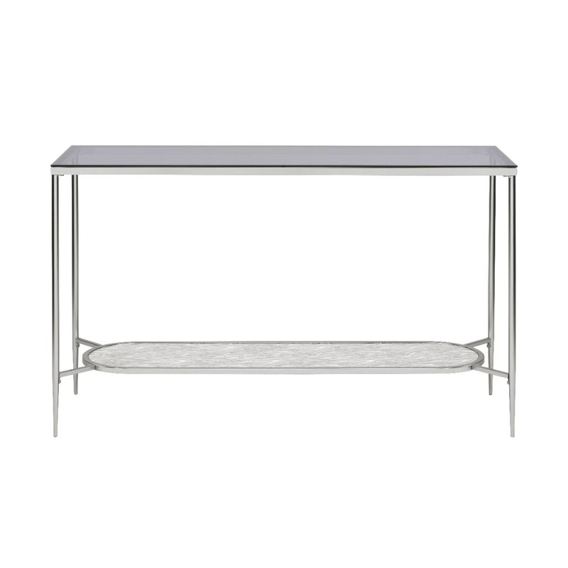 Adelrik - Sofa Table - Glass & Chrome