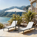 Fiji - Aluminum Patio Umbrella With Round Black Base