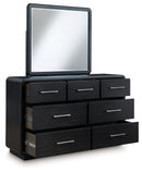 Rowanbeck - Dresser And Mirror - Black