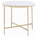 Ellison - Round Marble Coffee And End Table Set