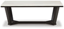 Fostead - Rectangular Cocktail Table - White / Espresso