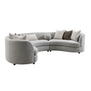 Ivria - Sectional Sofa With 9 Pillows - Gray Boucle