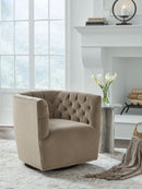 Hayesler - Swivel Accent Chair - Cocoa