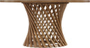 Hexon - 60" Oak Veneer And Solid Wood Dining Table - Brown