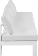 Nizuc - Outdoor Patio 3 Seat Armless Modular Sofa With White Frame