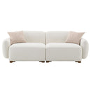 Darius - Sofa With 2 Pillows - Beige Boucle