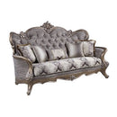 Elozzol - Sofa With 5 Pillows - Fabric & Antique Bronze