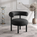 Bordeaux - Boucle Fabric Accent Chair With Black Legs