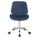 Muata - Office Chair - Twilight Blue Velvet & Chrome