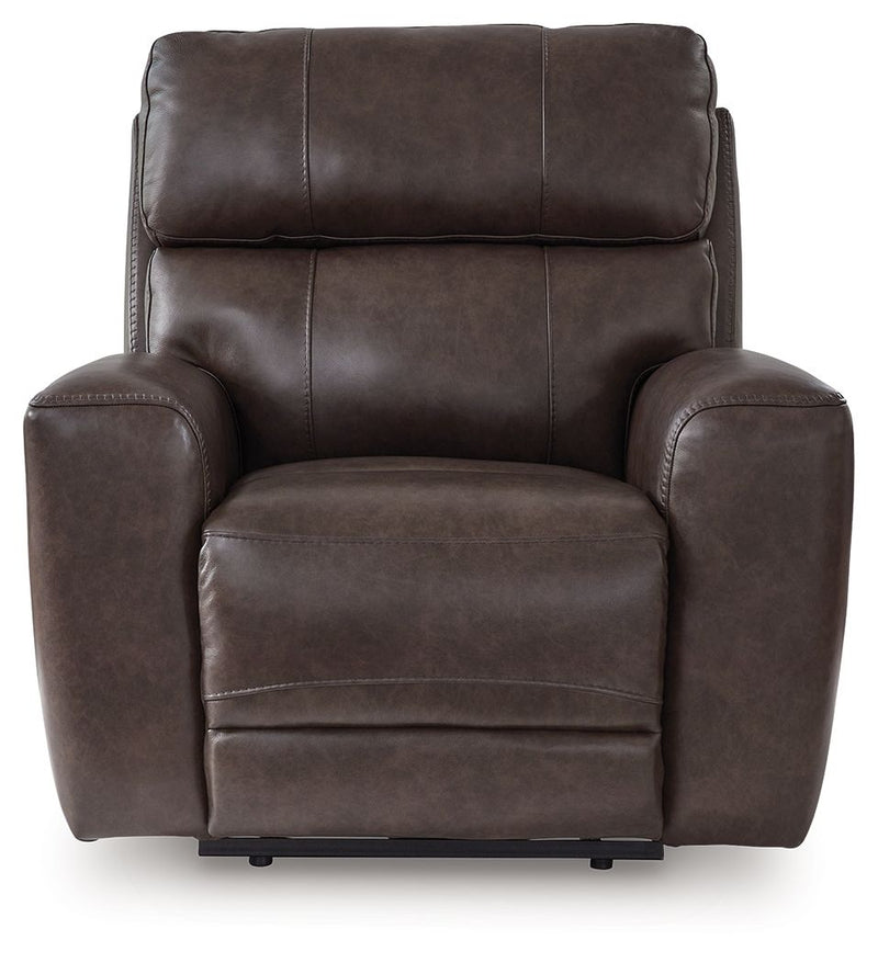 Crossplex - Smoke - Power Recliner / Adjustable Headrest