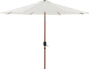 Fiji - Aluminum Patio Umbrella With Square Black And Teak Base