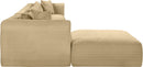 Shaggy - 5 Piece Modular Sectional With Ottoman