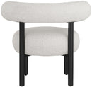 Bordeaux - Boucle Fabric Accent Chair With Black Legs