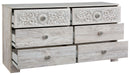 Paxberry - Six Drawer Dresser - Weatherworn - Whitewash