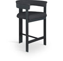 Romeo - Boucle Counter Stool With Black Base (Set of 2)
