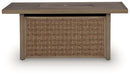 Laguna Heights - Rectangular Fire Pit Table - Beige