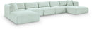 Shaggy - 6 Piece Modular Sectional With Chaise And Ottoman