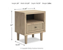 Cielden - One Drawer Night Stand - Two-Tone