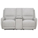 Sylmar - Chenille Upholstered Power Reclining Loveseat - Dove Gray