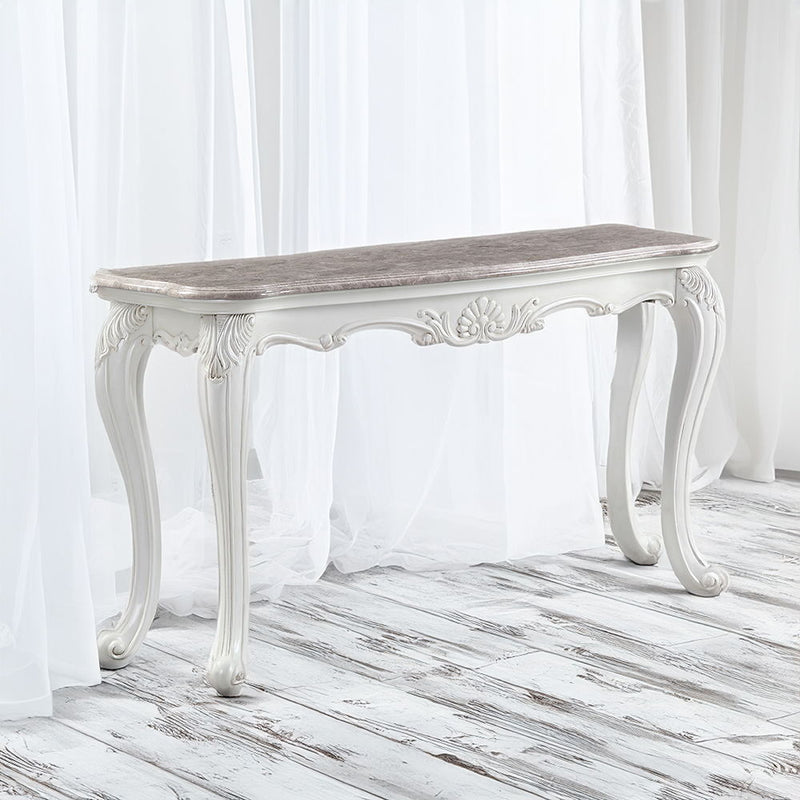 Ciddrenar - Sofa Table - Marble Top & White