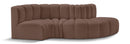 Arc - Faux Leather 4 Piece L-Shaped Modular Sofa