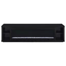 Deiter - 79" TV Stand Fireplace Media Console - Black