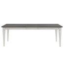 Katia - Dining Table With Leaf - Rustic Gray & Weathered White