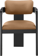 Sacha - Vegan Leather Upholstered Dining Chair With Black Base (Set of 2)