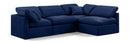 Indulge - Velvet 4 Piece Modular Sectional