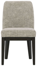 Burkhaus - Dining UPH Side Chair (Set of 2) - Beige / Dark Brown