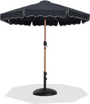 Amalfi - Patio Umbrella - Black Base / Light Brown Pole