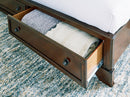 Trellington - Queen Sleigh Storage Bed - Brown