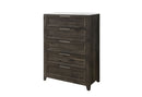 Mariah - 5 Piece Full Bedroom Set (Bed, Dresser & Mirror, Nightstand, Chest) - Dark Brown
