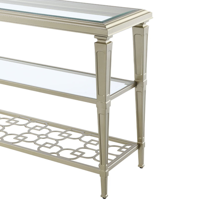 Zaba - Sofa Table - Glass Top & Silver