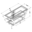 Donlyn - 2-Tier Metal TV Stand With Glass Shelves - Black