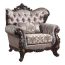 Benbek - Chair With Pillow - Fabric & Antique Oak