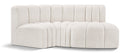 Arc - Boucle Fabric 3 Piece Modular L-Shaped Sofa