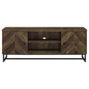 Myles - 2 Door Engineered Wood TV Stand - Rustic Oak
